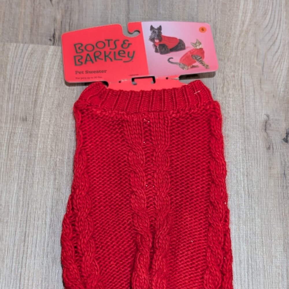 Boots & Barkley Pet Sweater NWT Red Small up to 20 pounds